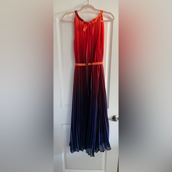 EUC CHICWISH “Splendor of the Sunset” Gradient Pleated Dress 🧡💜💙 - Picture 3 of 8